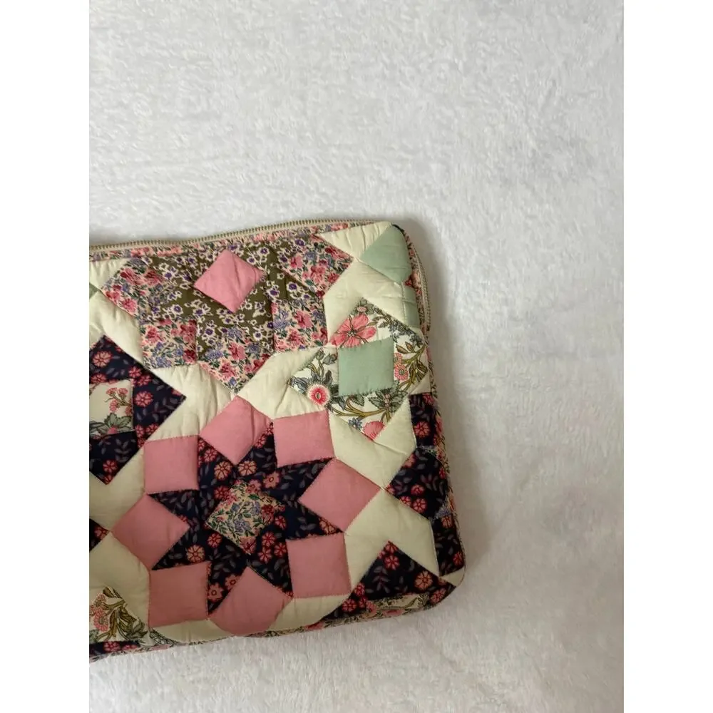 Louise Misha Hoa Floral Patchwork Quilted laptop Sleeve